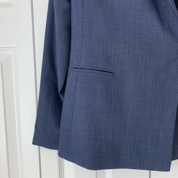Banana Republic Navy Blue Wool Wrap Blazer Size 4 - Picture 4 of 5